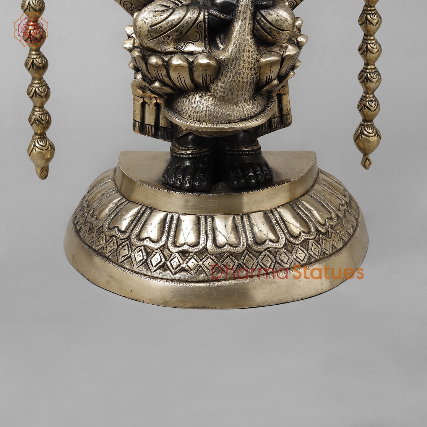 Brass Tirupati Balaji With lakshmi seated, Deep Black finish 28”