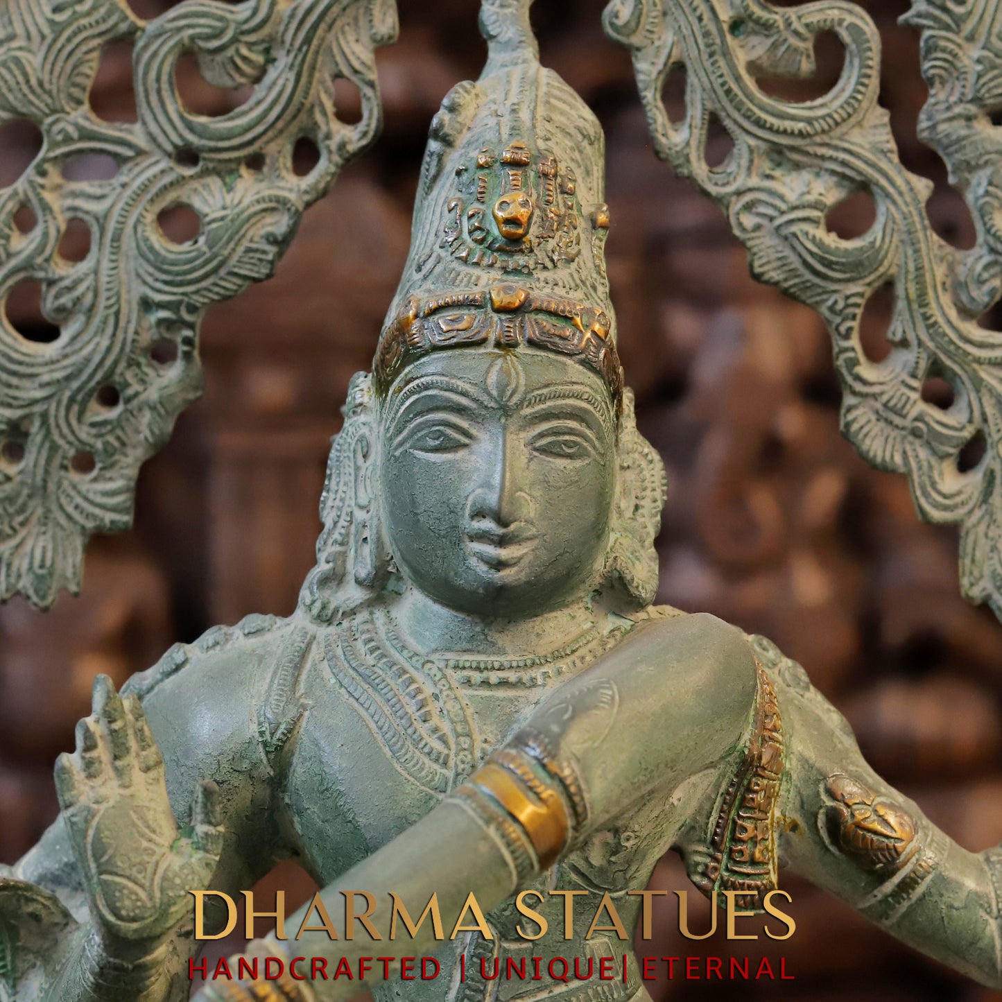 Brass Nataraja, Antique Finish, 25"