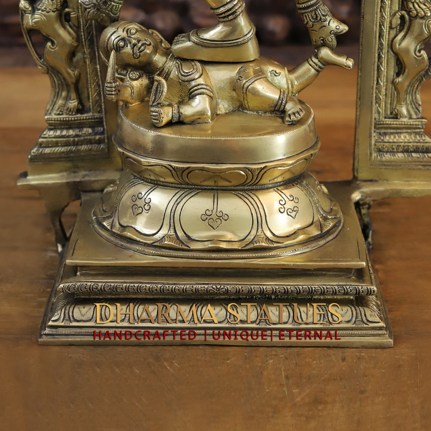 Brass Natraj Idol, Dancing Lord Shiva, Fine Golden Finish, Masterpiece 28.5"