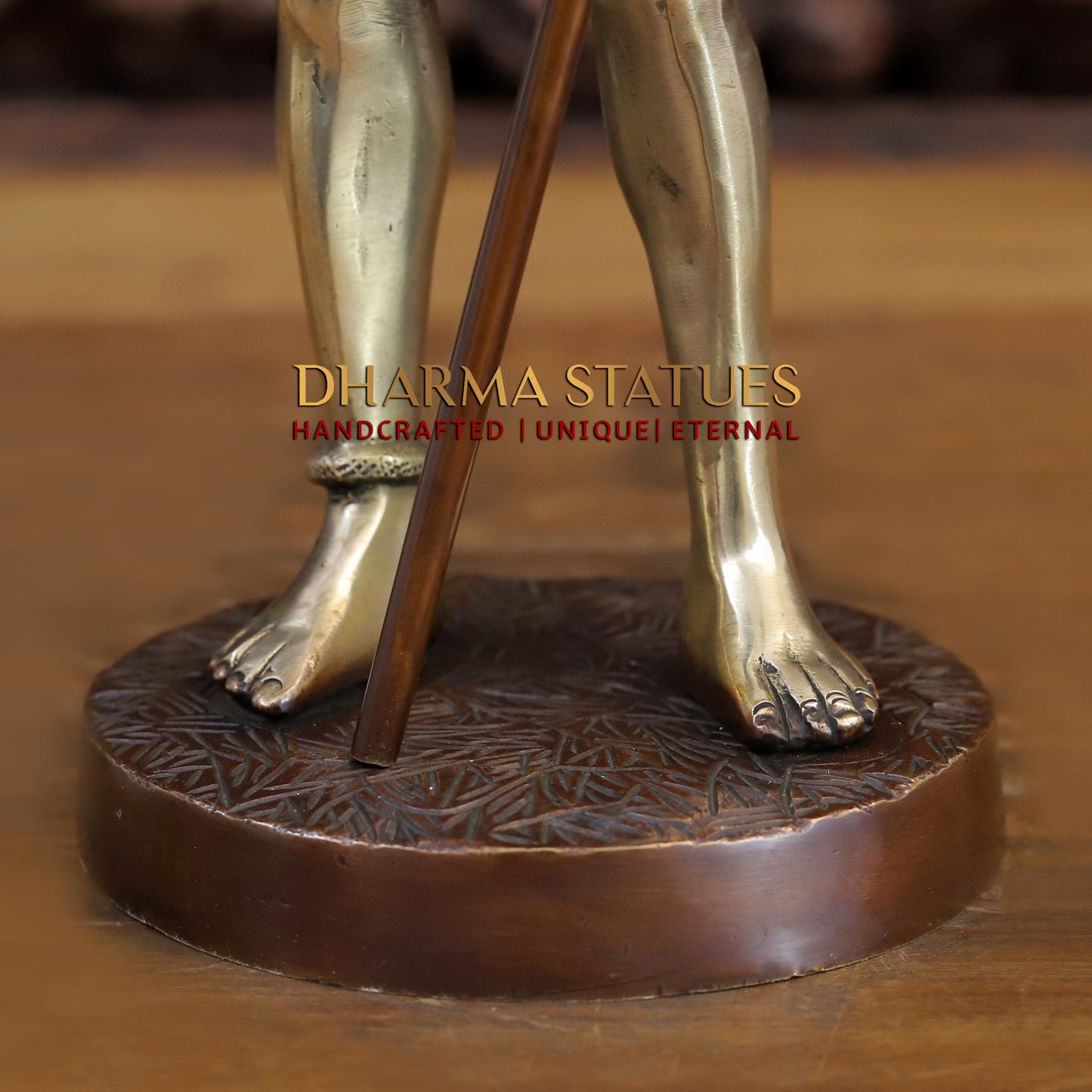 Brass Lord Shiva Statue, Standing with Trident & Damru , 19"