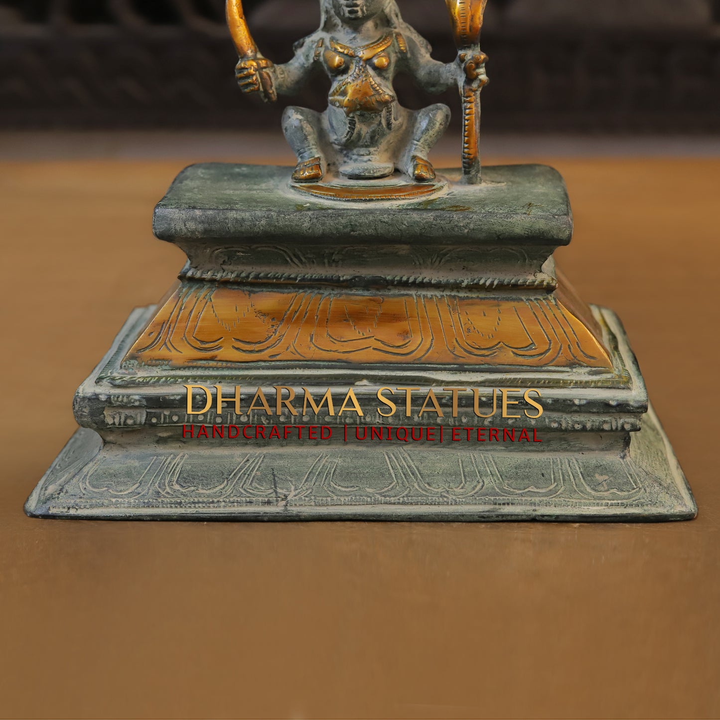 Brass Shiva Tandav, Fine Green Finish, 18"