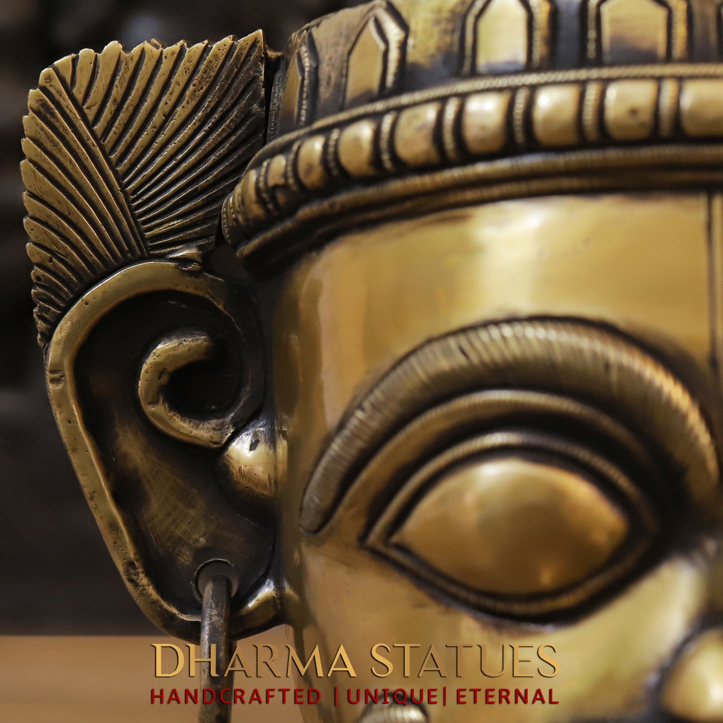 Brass Shiva, Fine Gold Finish, 14"