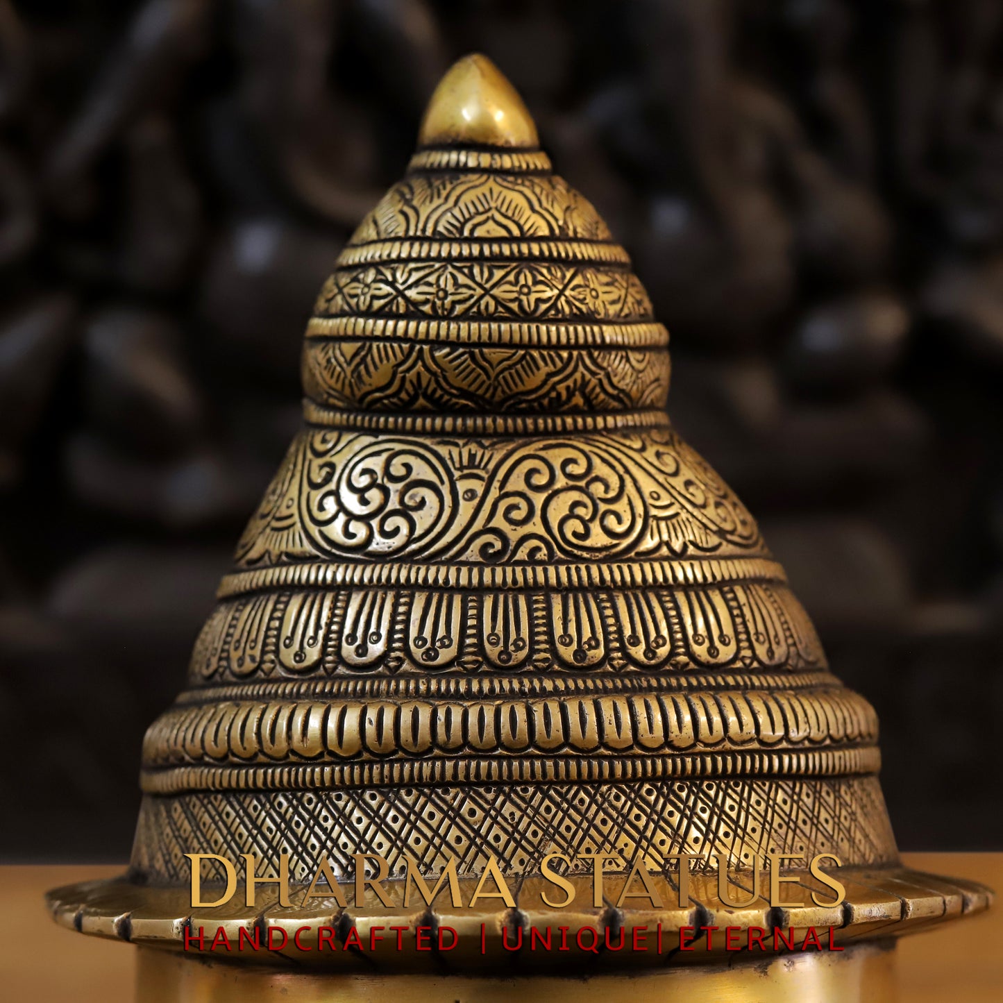 Brass Gauri, Fine Gold Finish, 14"