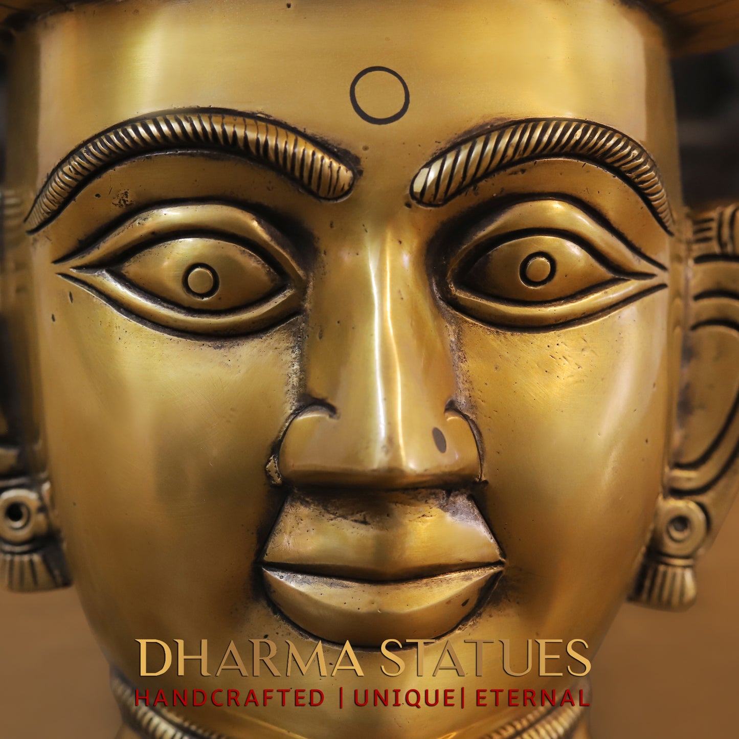 Brass Gauri, Fine Gold Finish, 14"