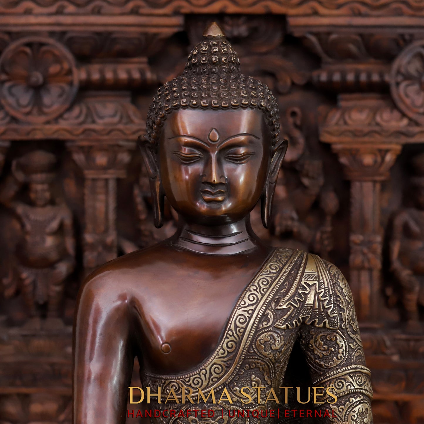 Brass Buddha, Copper Finish, 22"
