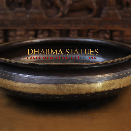 Brass Urli, Copper & Golden Finish, 5.5"