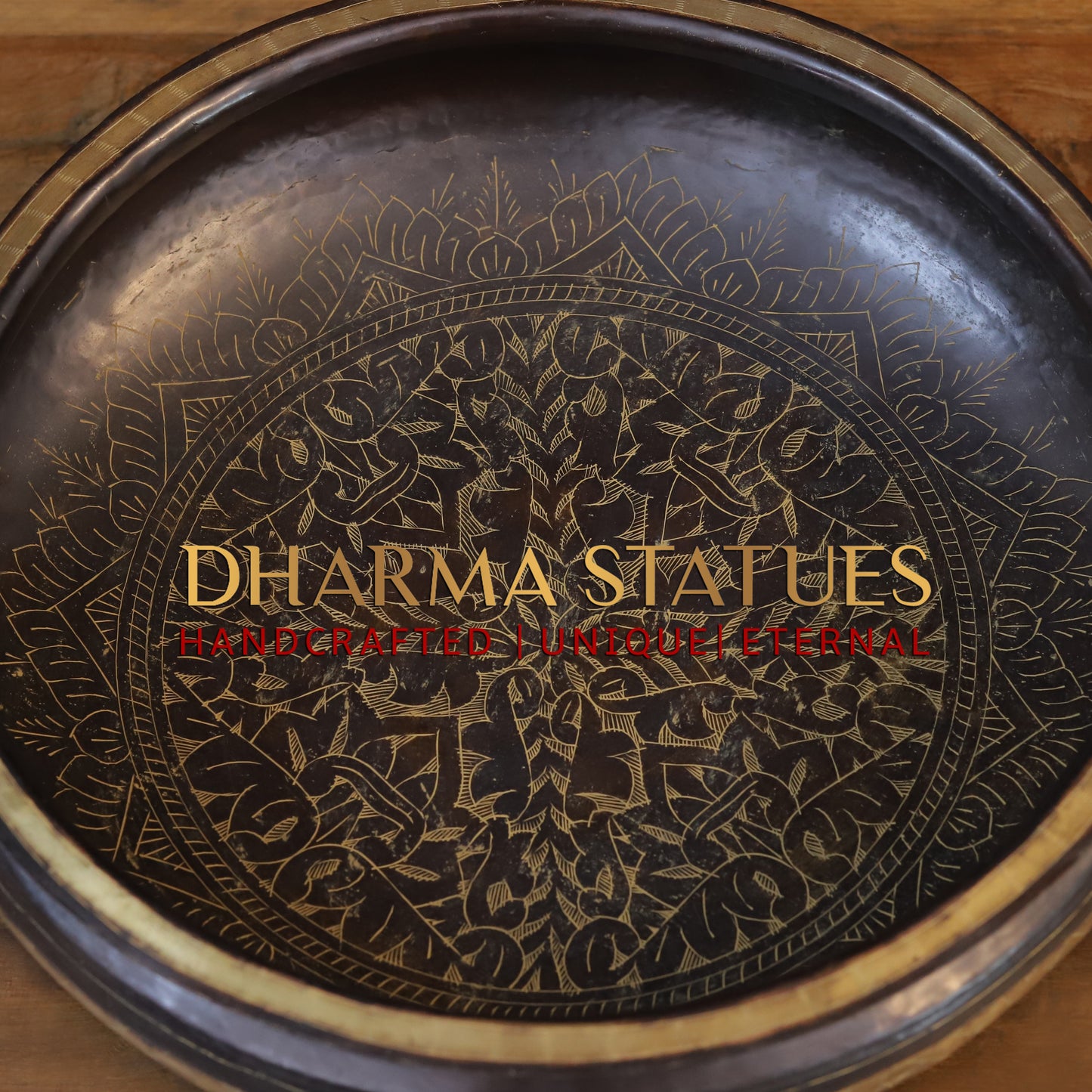 Brass Urli, Copper & Golden Finish, 5.5"