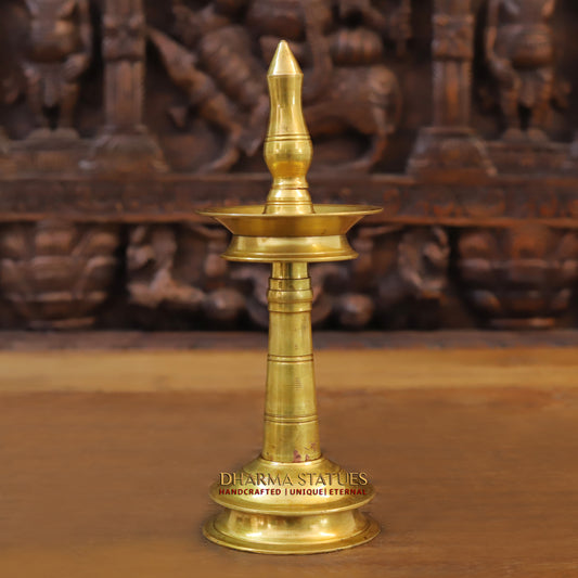 Brass Oil Lamps, Finish Gold, 11.5"