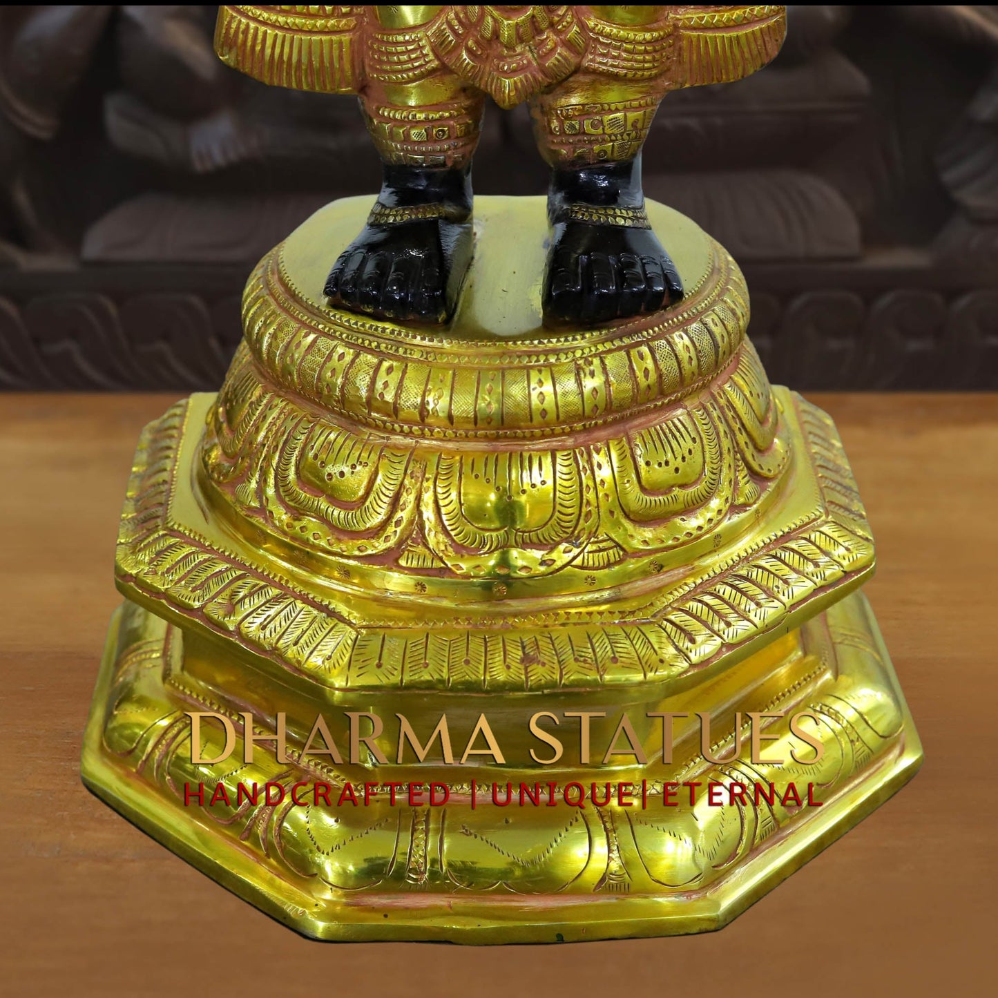 Brass Balaji Standing , Black and Gold Finish 33"