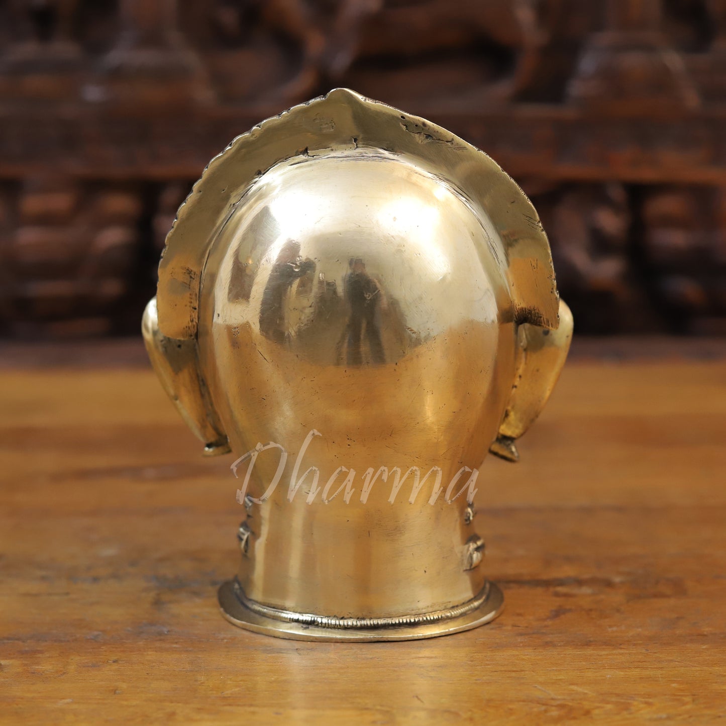 Brass parvati Head, Golden Finish, 7.5"