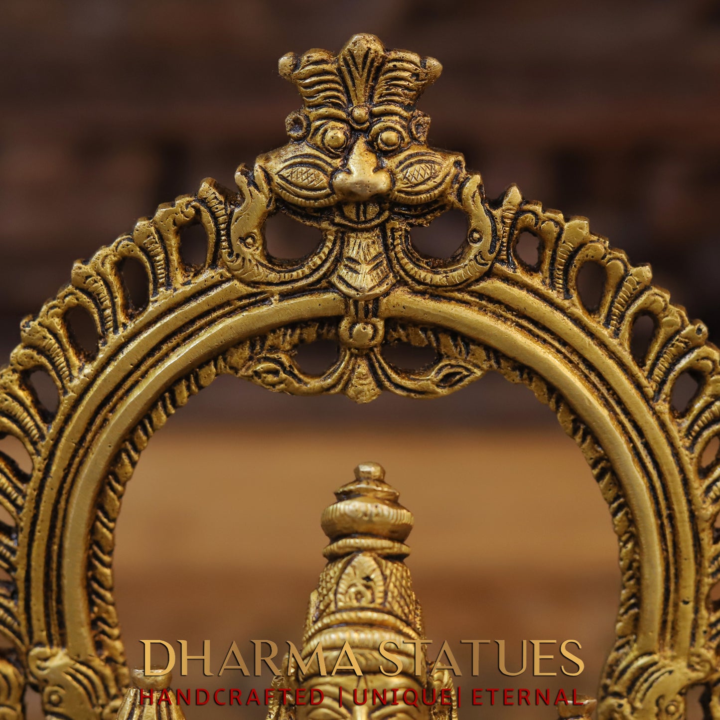 Brass Laxmi with Frame, Fine Golden Finish, 9.5"