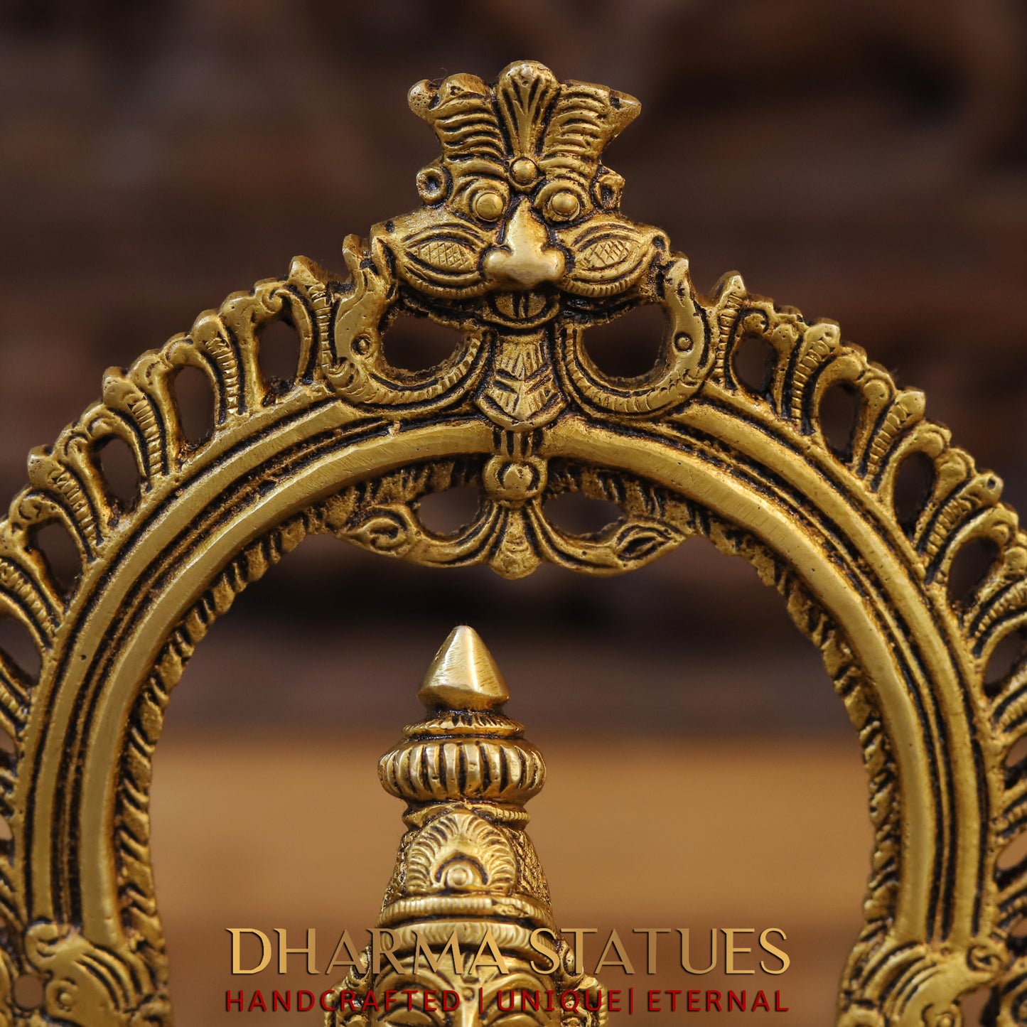 Brass Laxmi Seated with Frame, Fine Golden Finish, 9.5"