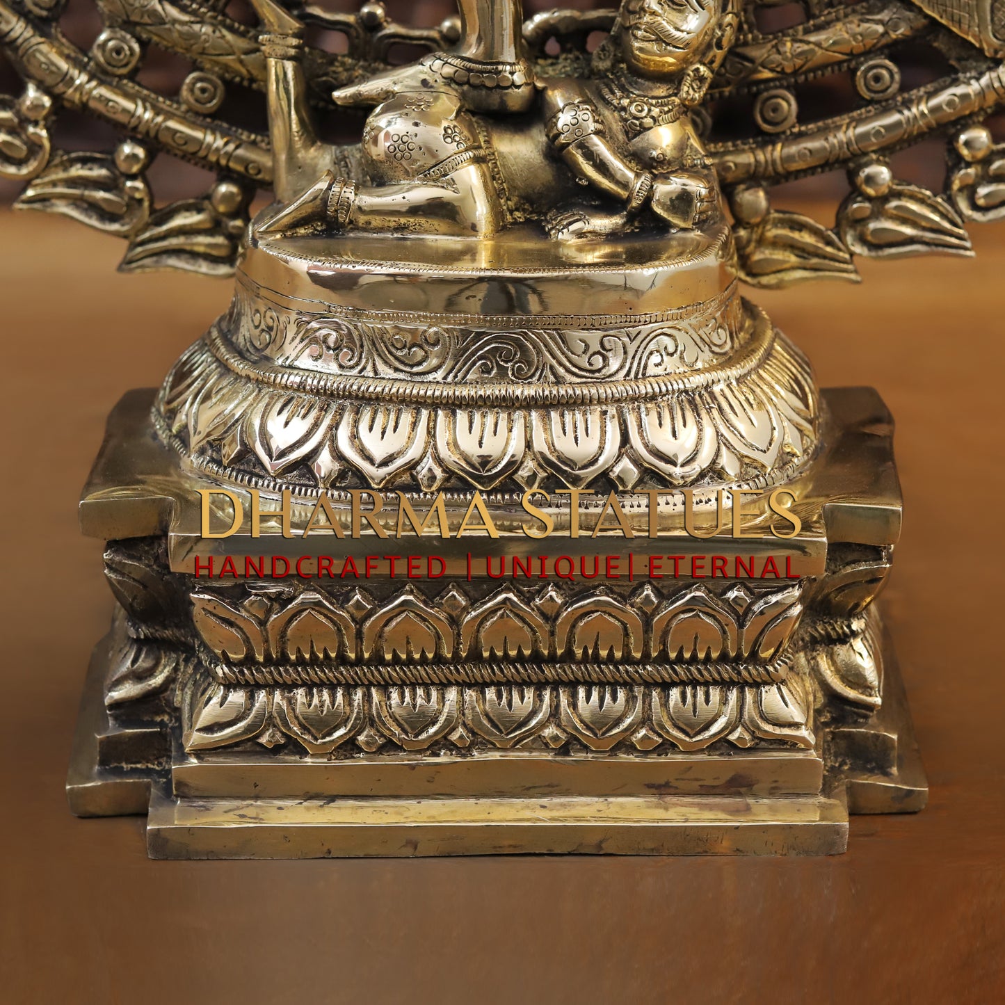 Brass Nataraja, Dancing Shiva, Golden Finish, 27"