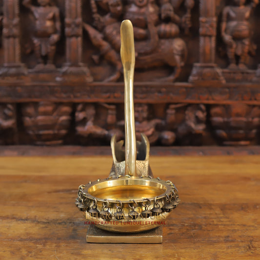 Brass Swarn Urli, Golden Finish, 13"