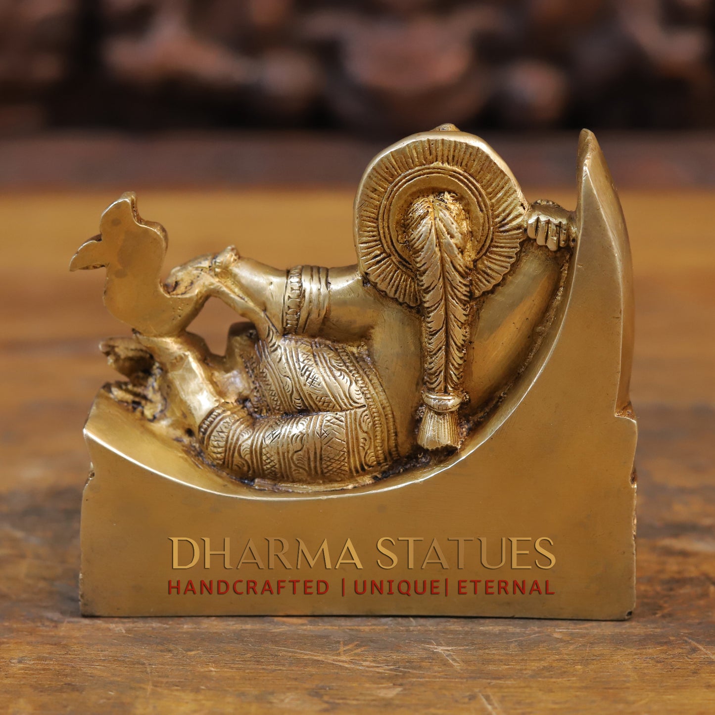Brass Ganesh Statue, Resting Ganesh, 5"