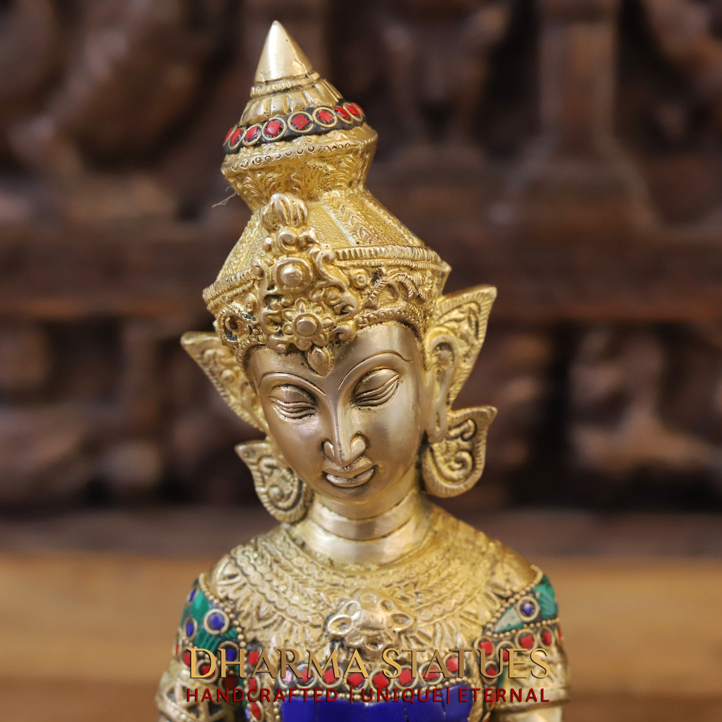 Brass Jalsa Thai Mystical Musicians, Golden & Stonework, 12"