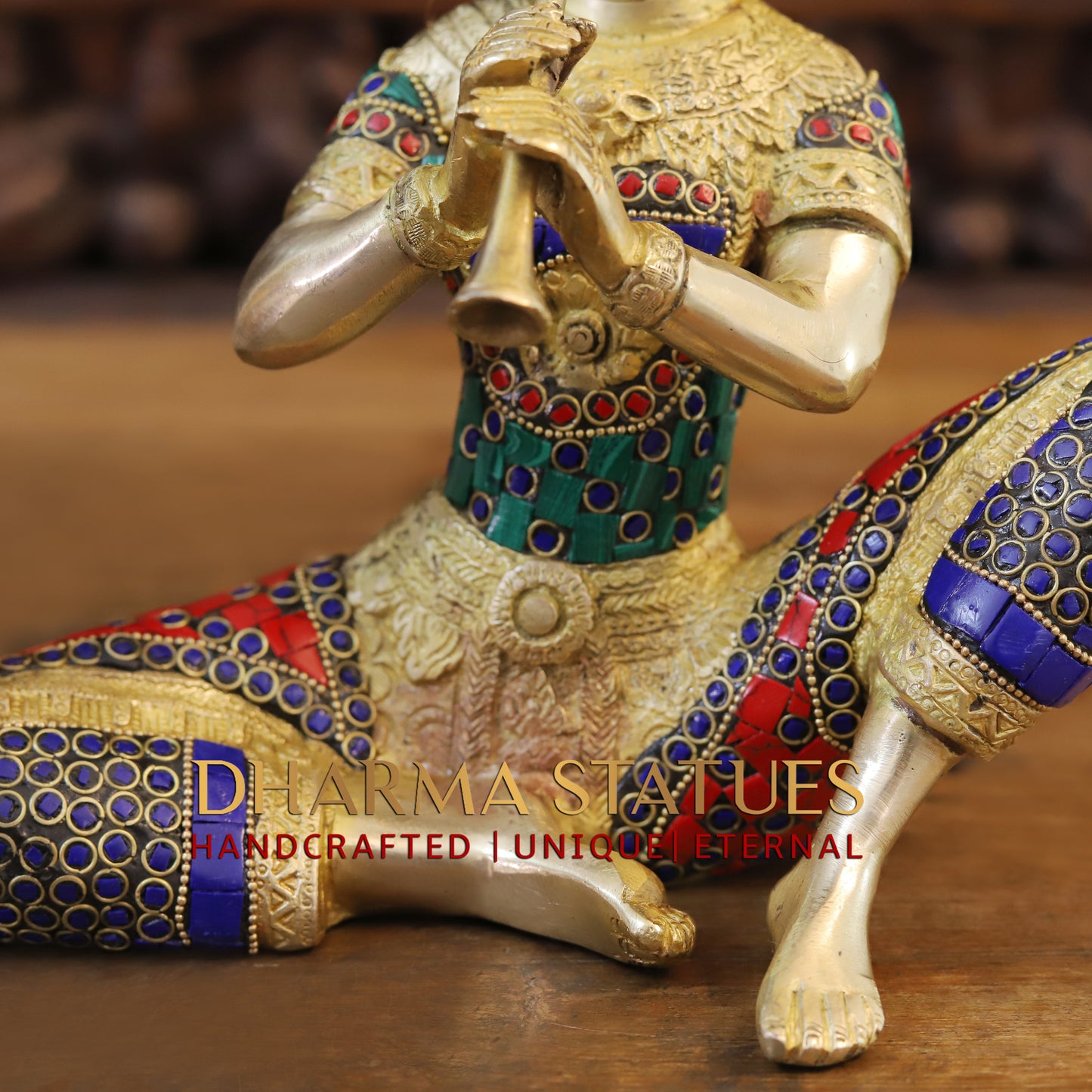 Brass Jalsa Thai Mystical Musicians, Golden & Stonework, 12"