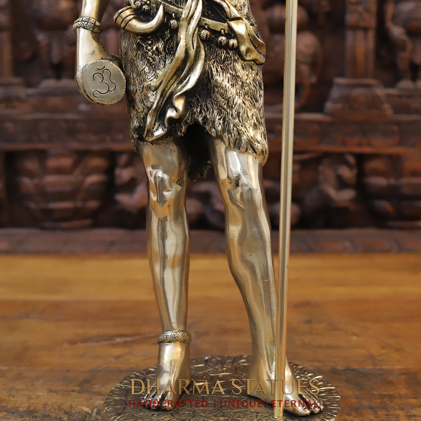 Brass Shiva Standing, Golden Finish, 26"