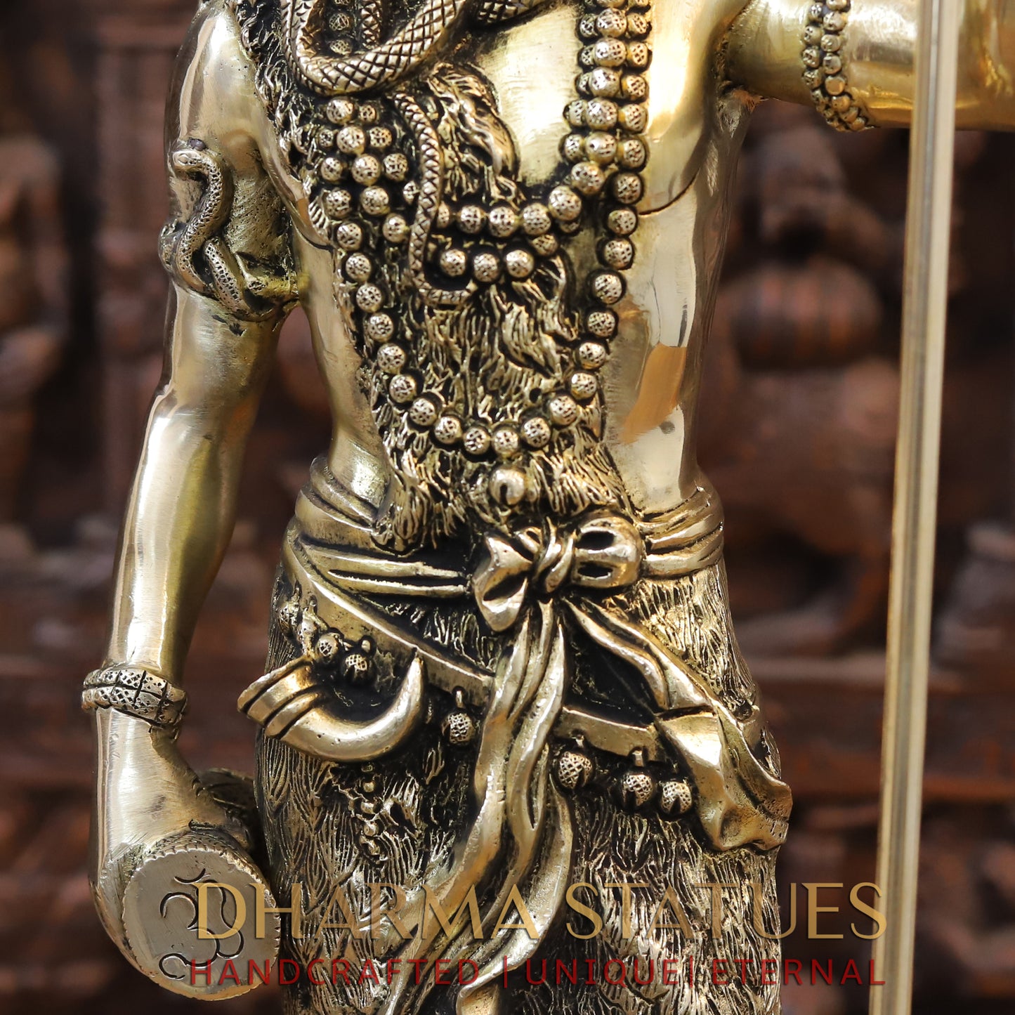Brass Shiva Standing, Golden Finish, 26"