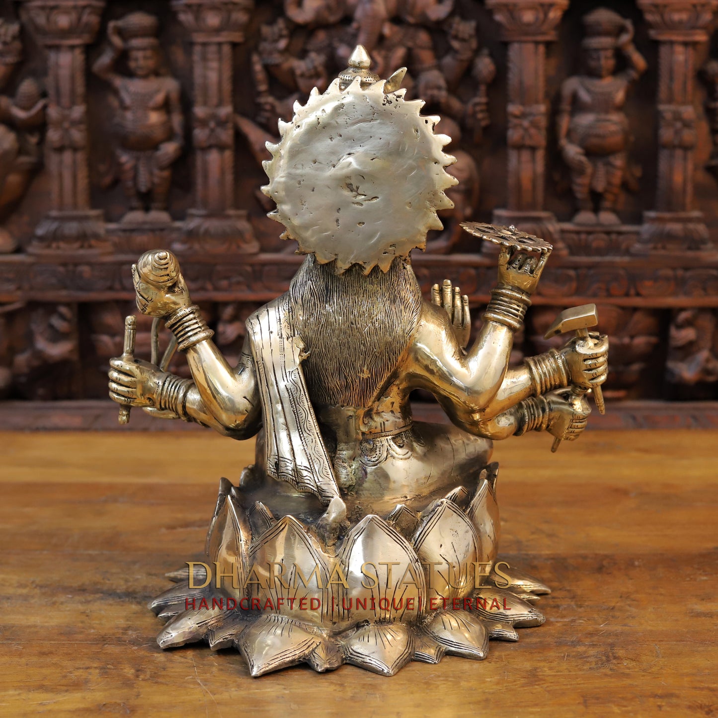 Brass Varahi Devi, Fine Golden Finish, 16.5"