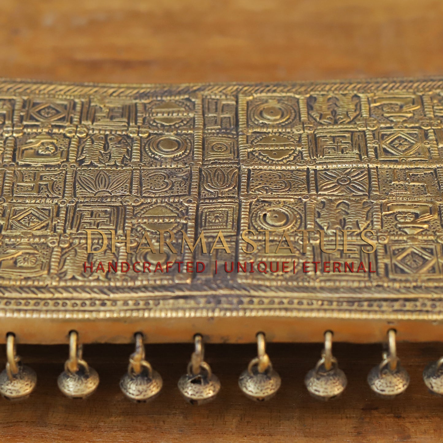 Brass Pooja Chowki, Fine Golden Finish 3"