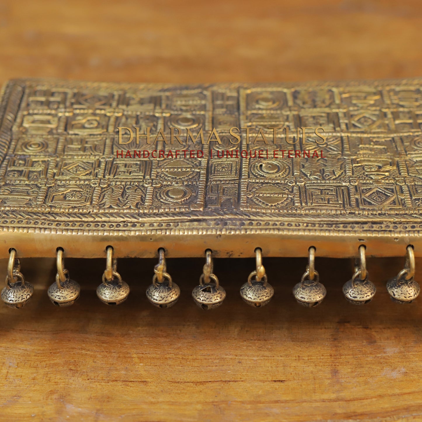 Brass Pooja Chowki, Fine Golden Finish 3"