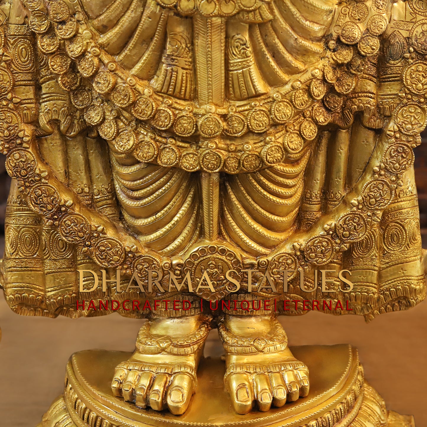 Brass Tirupati Balaji, Golden Finish, 47"