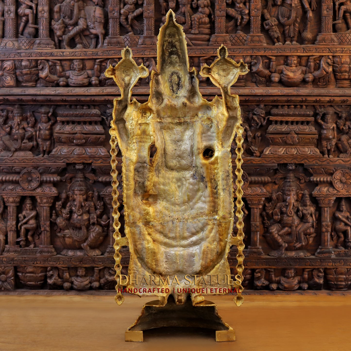 Brass Tirupati Balaji, Golden Finish, 47"