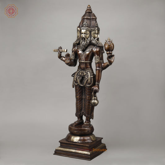 Brass Brahma Standing, Copper & Golden Finish, 39"