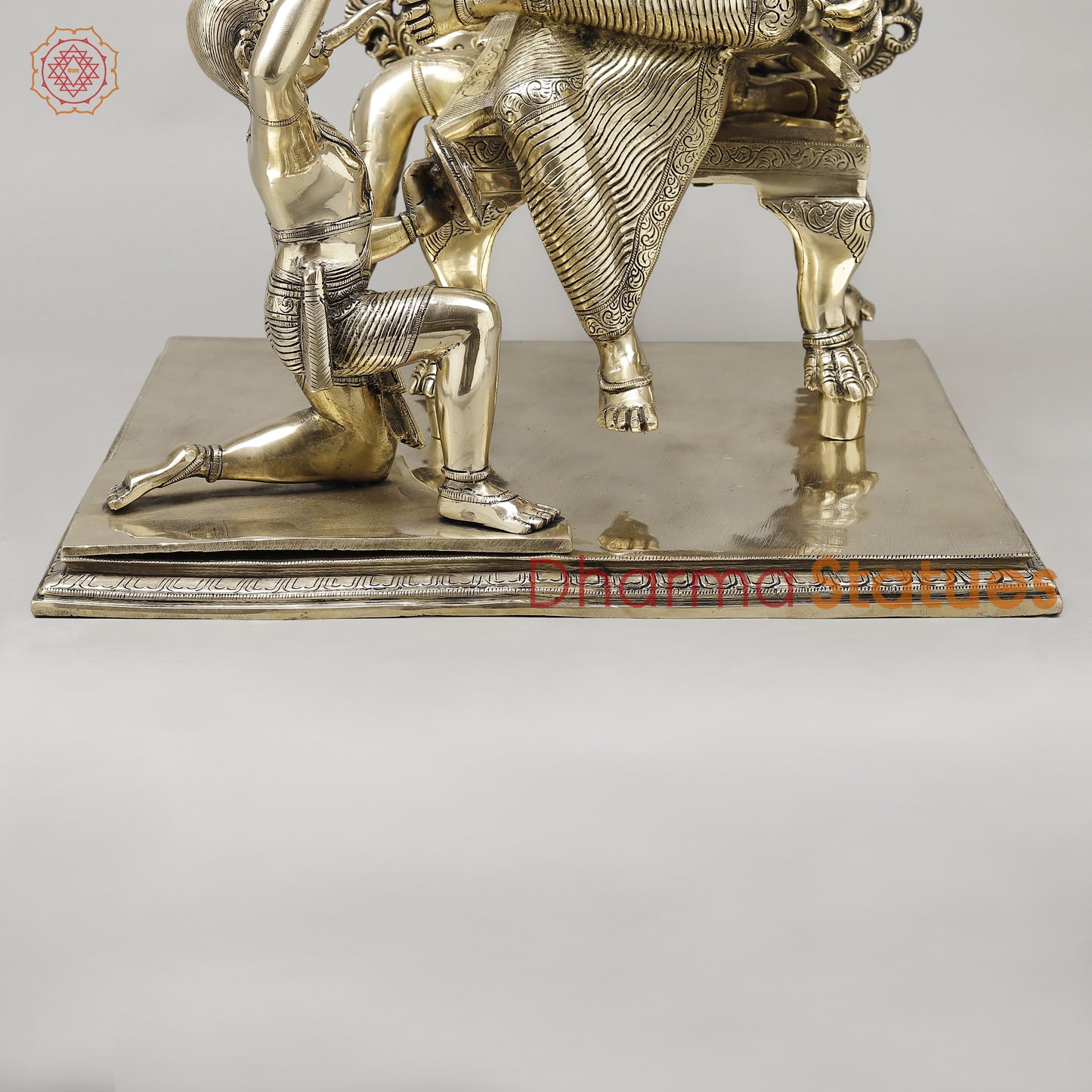 Brass Bagulamukhi with Frame, Fine Golden Finish, 24.5"