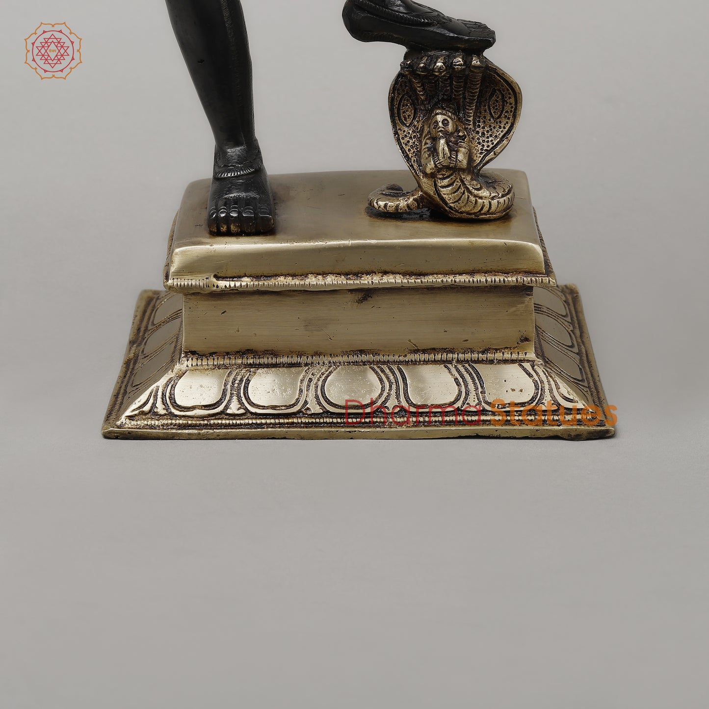 Brass Varaha with Lord Vishnu, Black Patina & Golden Finish, 18"