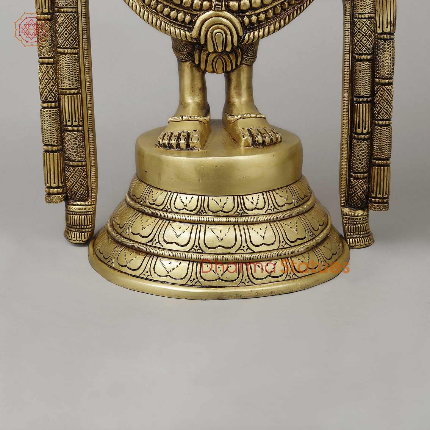 Brass Tirupati Balaji (Universal God), Fine gold Finish 30"