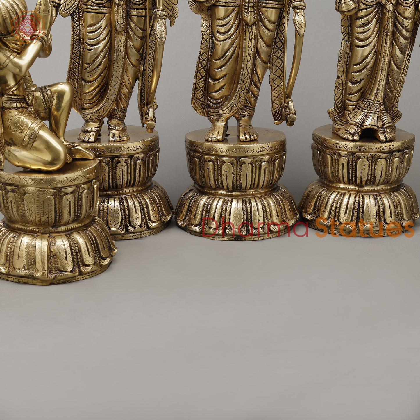 Brass Ram Darbar Fine Carved, Golden Finish, 23"