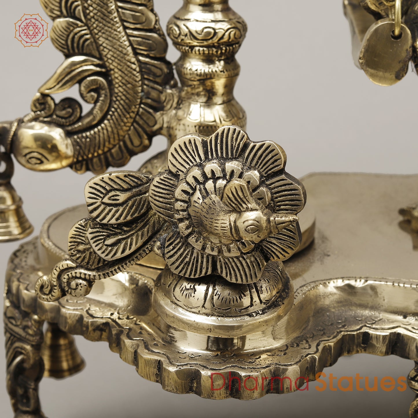 Brass Radha & Krishna Jhula, Smooth Finish, 26.5"