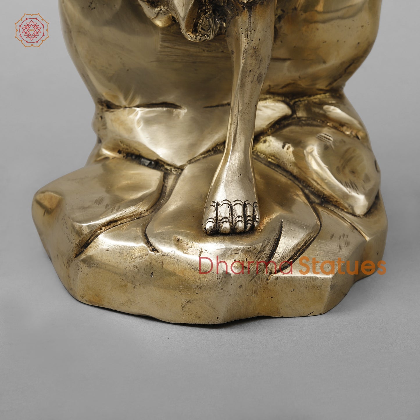 Brass Shirdi Sai Baba in Blessing Posture, Golden Finish, 12.5"