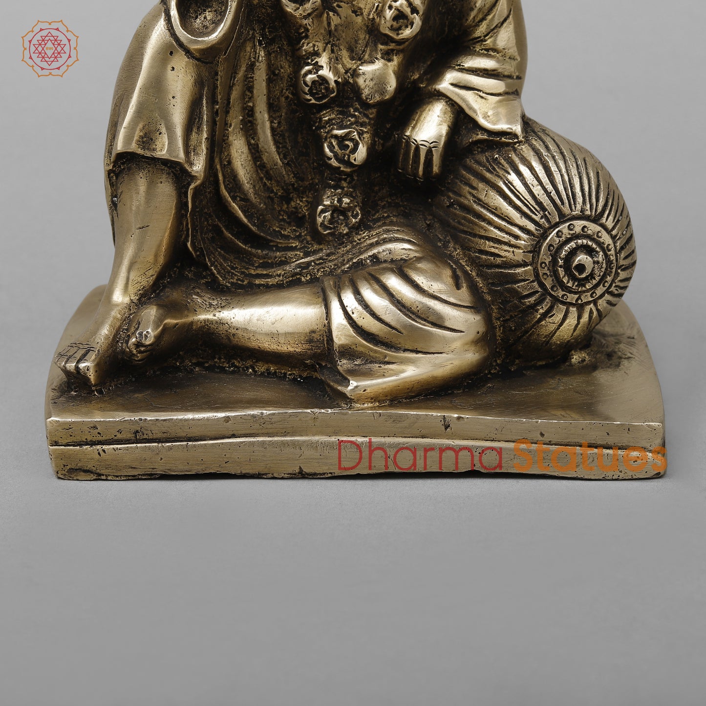 Brass Shirdi Sai Baba, Golden Finish, 6.5"