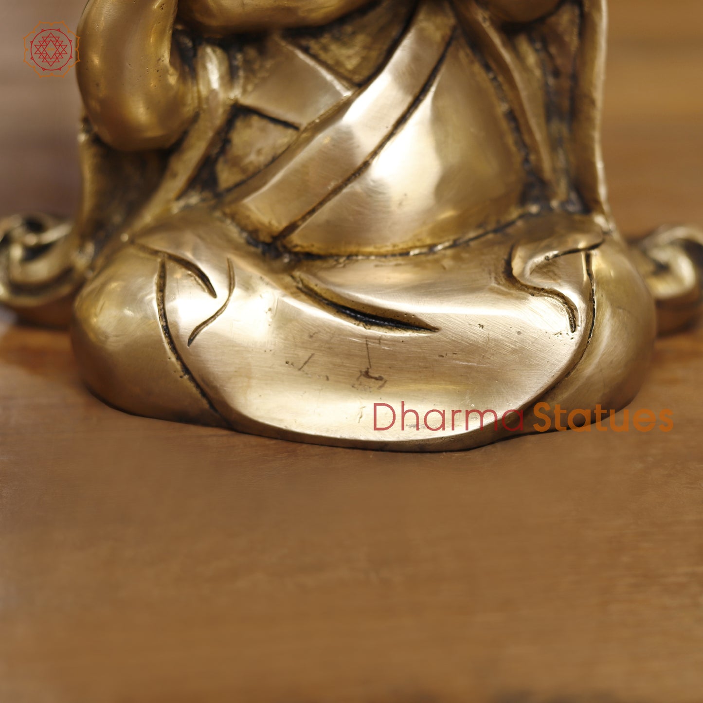 Brass Happy Monks, Fine Golden Finish 6.5"