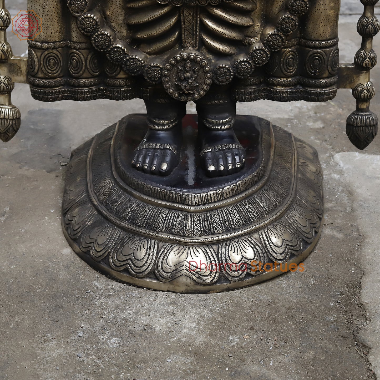 Brass Tirupati Balaji, Royal Black Patina & Golden Finish, 69"