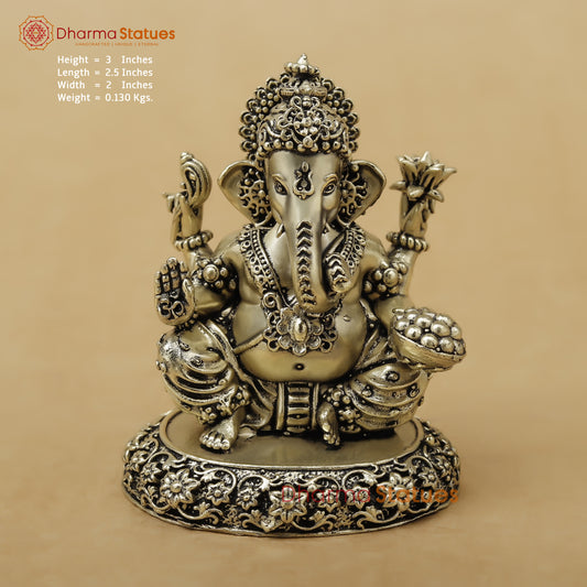 Brass Ganesh Fine, 3"