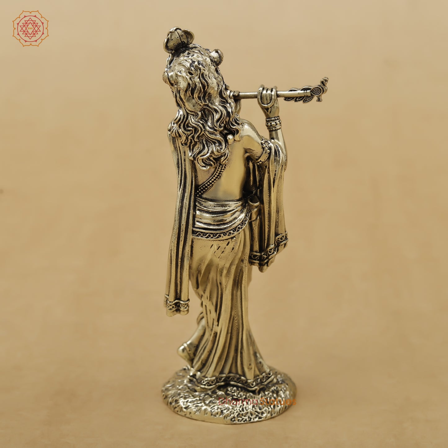 Brass Krishna, Golden Finish, 5"