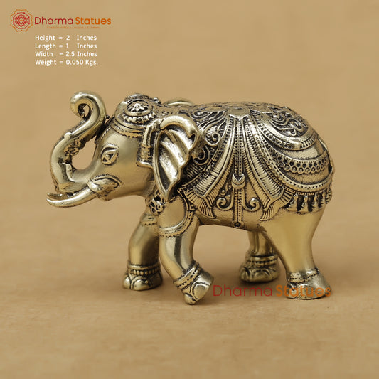 Brass Elephant Fine, 2"