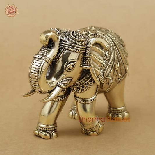 Brass Elephant Fine, 4"