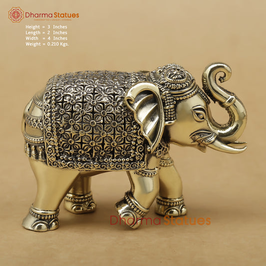 Brass Elephant Fine, 3"