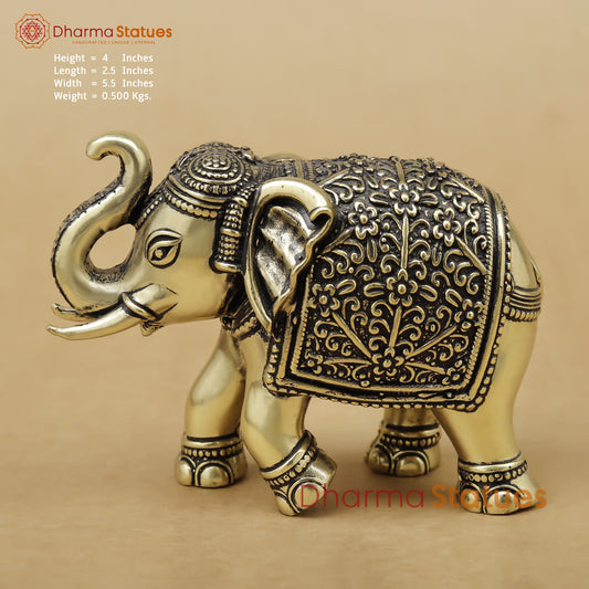 Brass Elephant Fine, 4"