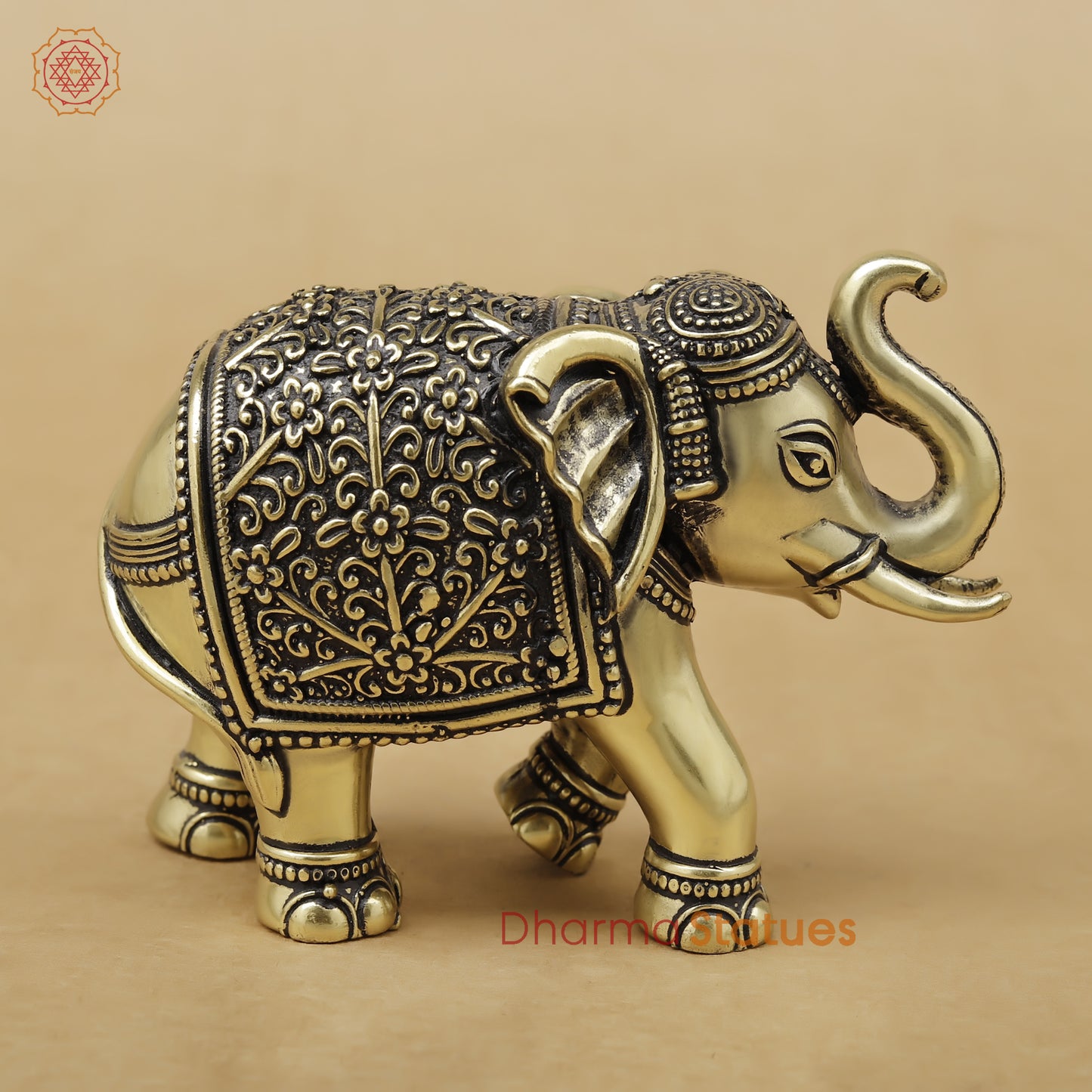 Brass Elephant Fine, 4"