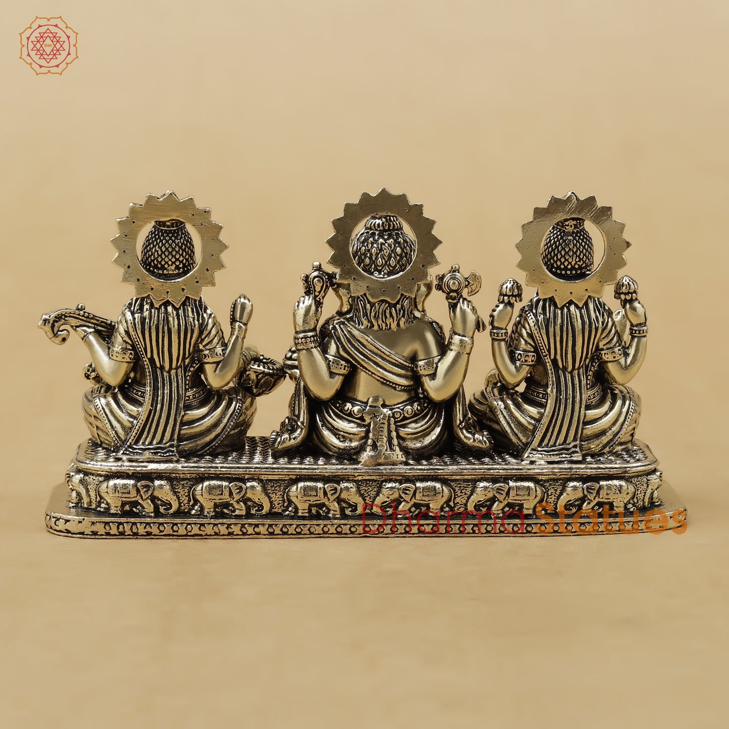 Brass Lakshmi, Ganesh & Saraswati Fine, 3"