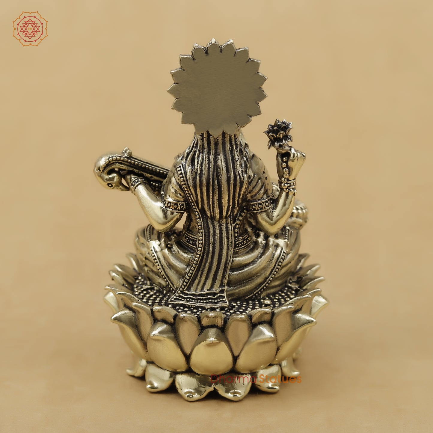 Brass Saraswati Fine, 3.5"