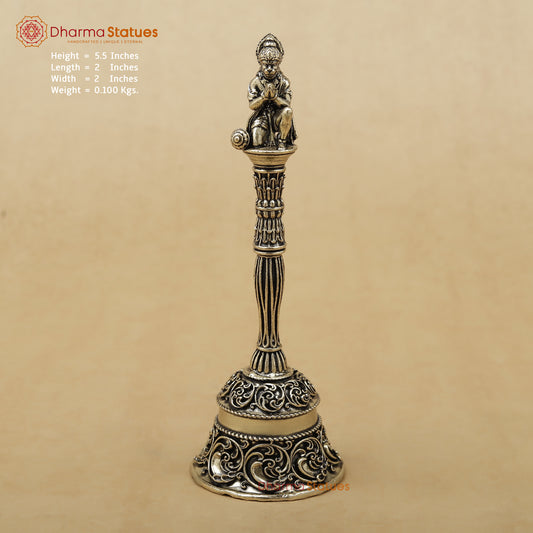 Brass Hanuman Bell Fine, 5.5"