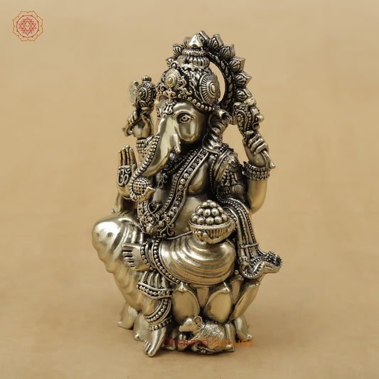 Brass Ganesh Fine, 4.5"