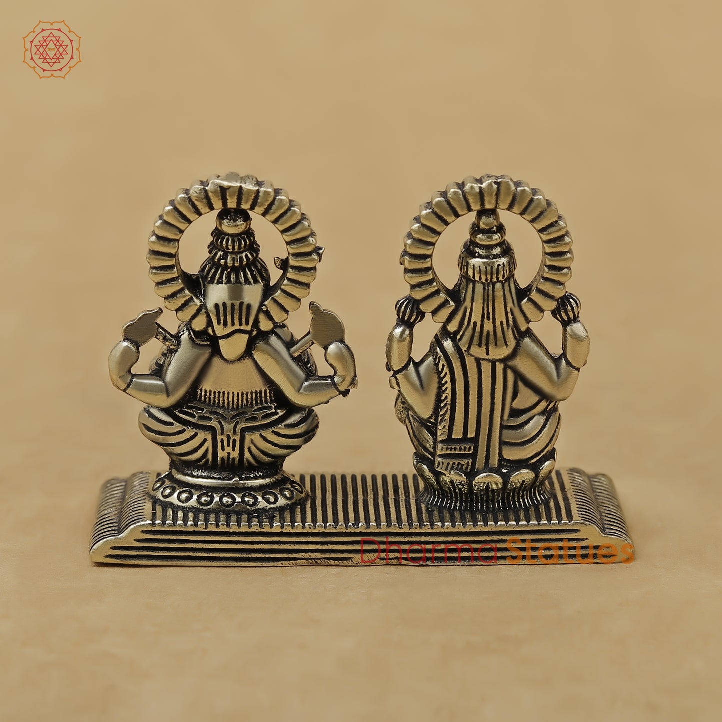 Brass Lakshmi Ganesh Fine, 2"